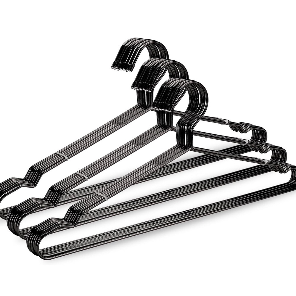 45 Black Metal Hangers